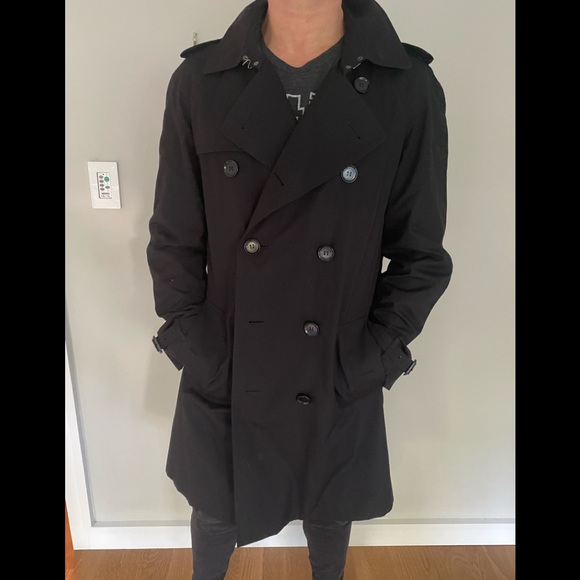 Burberry Other - Black Burberry men’s trench coat—barely worn!